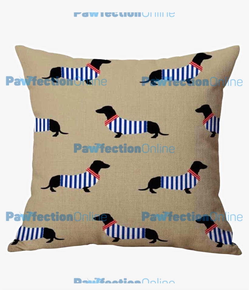 This Cute French Sailor Dachshund Cushion Cover Features - Cojin Perro Salchicha, transparent png