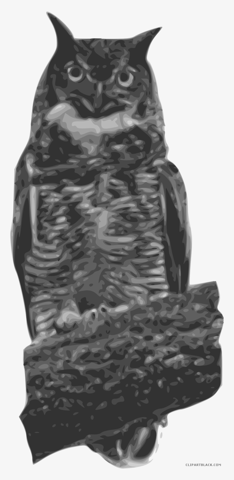 Horned Owl Clipart Silhouettes - Owl, transparent png