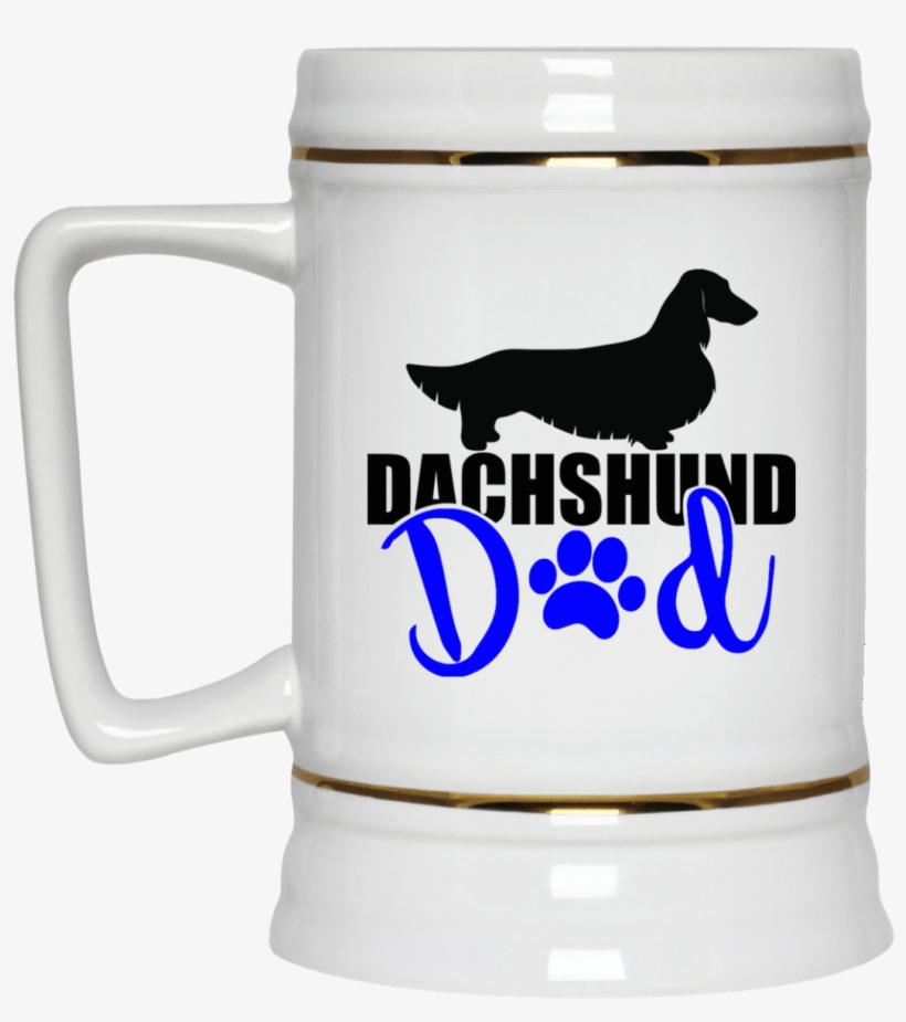 Dachshund Dad Longhair 22 Oz - Mug, transparent png