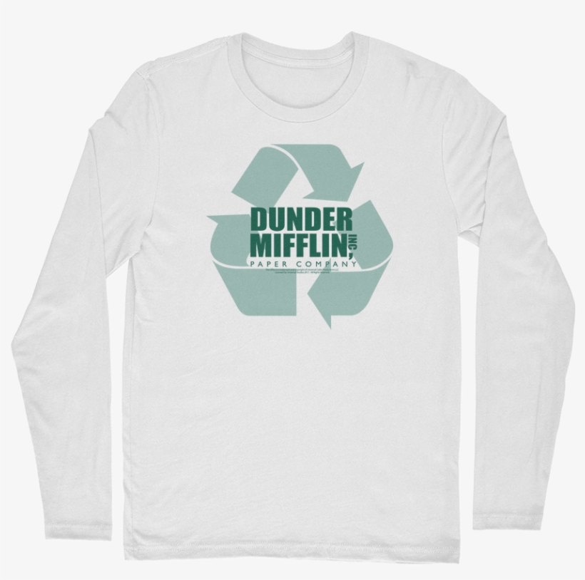 The Office "dunder Mifflin Recycle Logo" Classic Long - Dunder Mifflin, transparent png