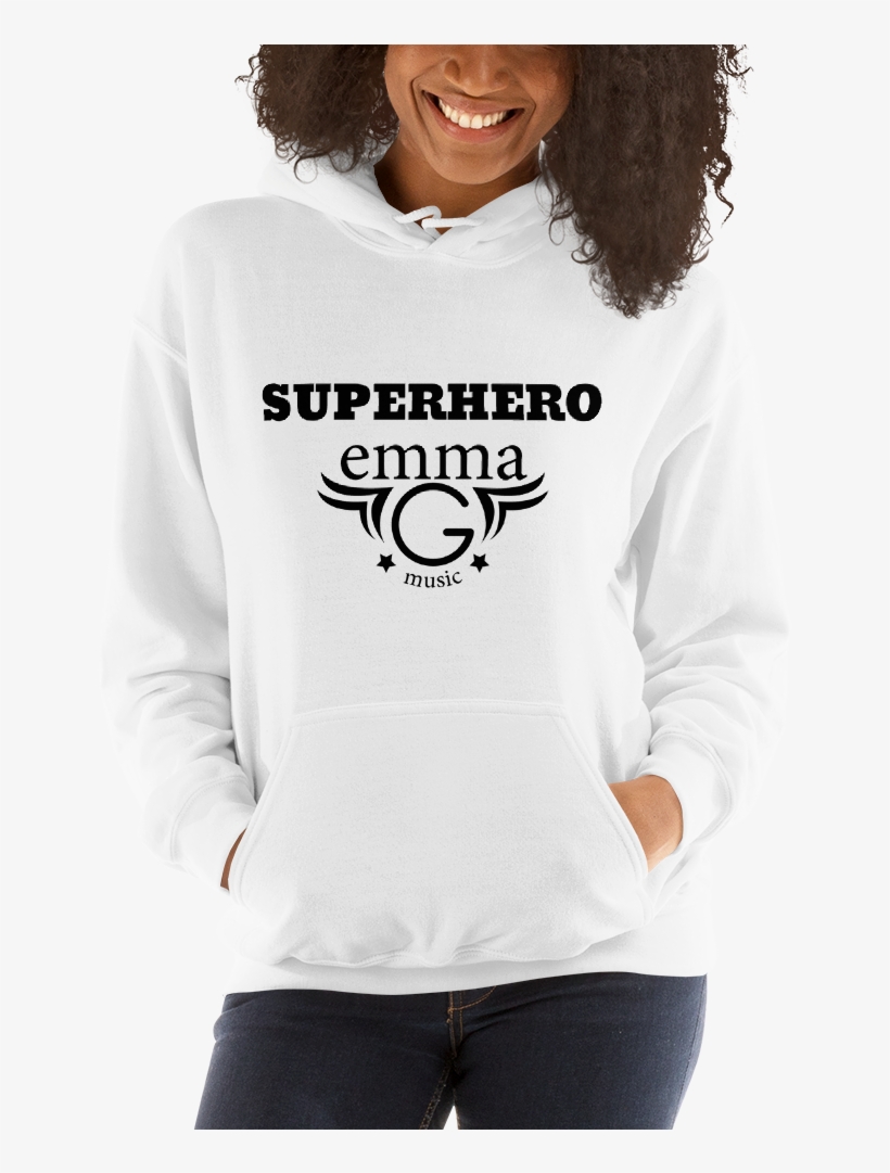 Emma G Logo Large Mockup Front Womens 2 White - Sweatshirt, transparent png