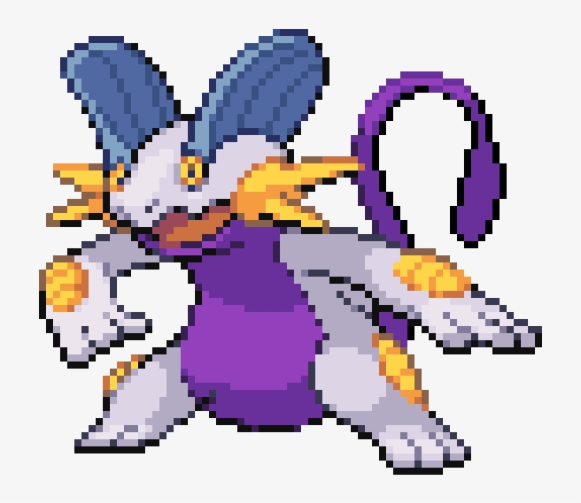 Fusion Of Swampert And Mewtwo - 8 Bit Swampert, transparent png