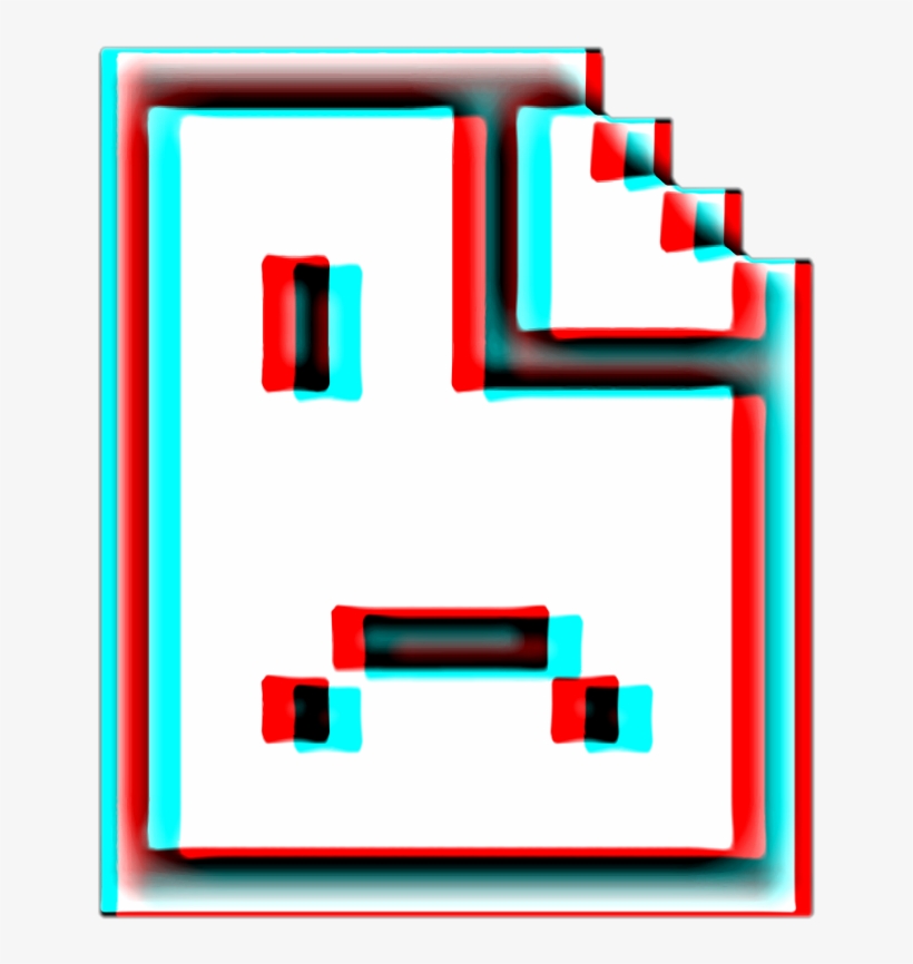 Emoji Glitch Popart Kpop Text Textbox - Error Face, transparent png