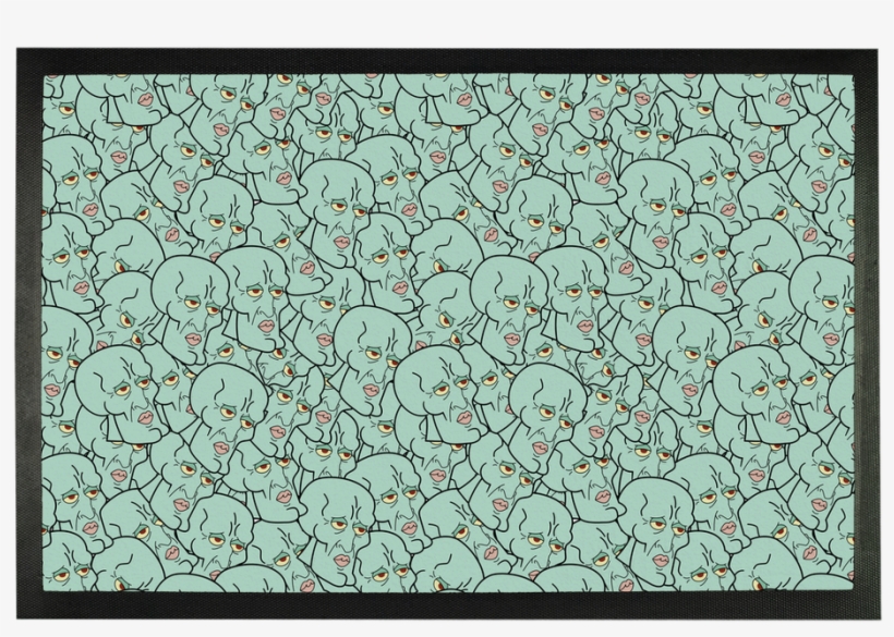 "handsome Squidward Sublimation Doormat\ - Motif, transparent png