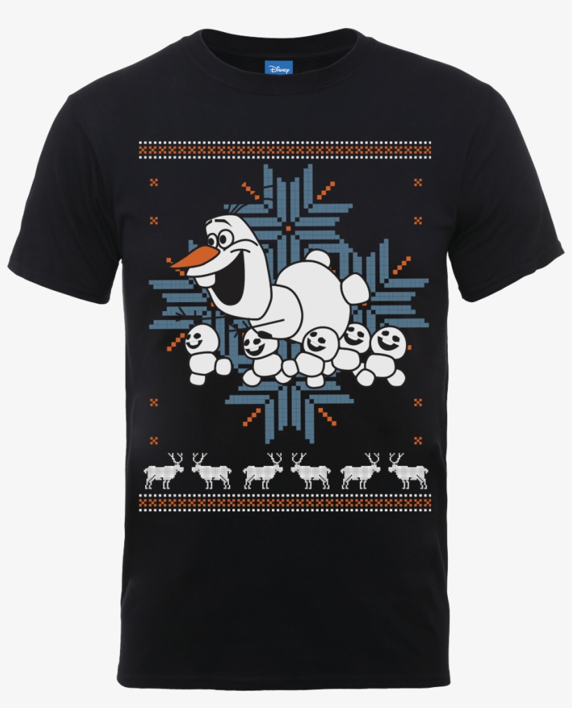 Disney Frozen Olaf And Snowmen Men's Black T-shirt - Nightmare Before Christmas T Shirt Zero, transparent png