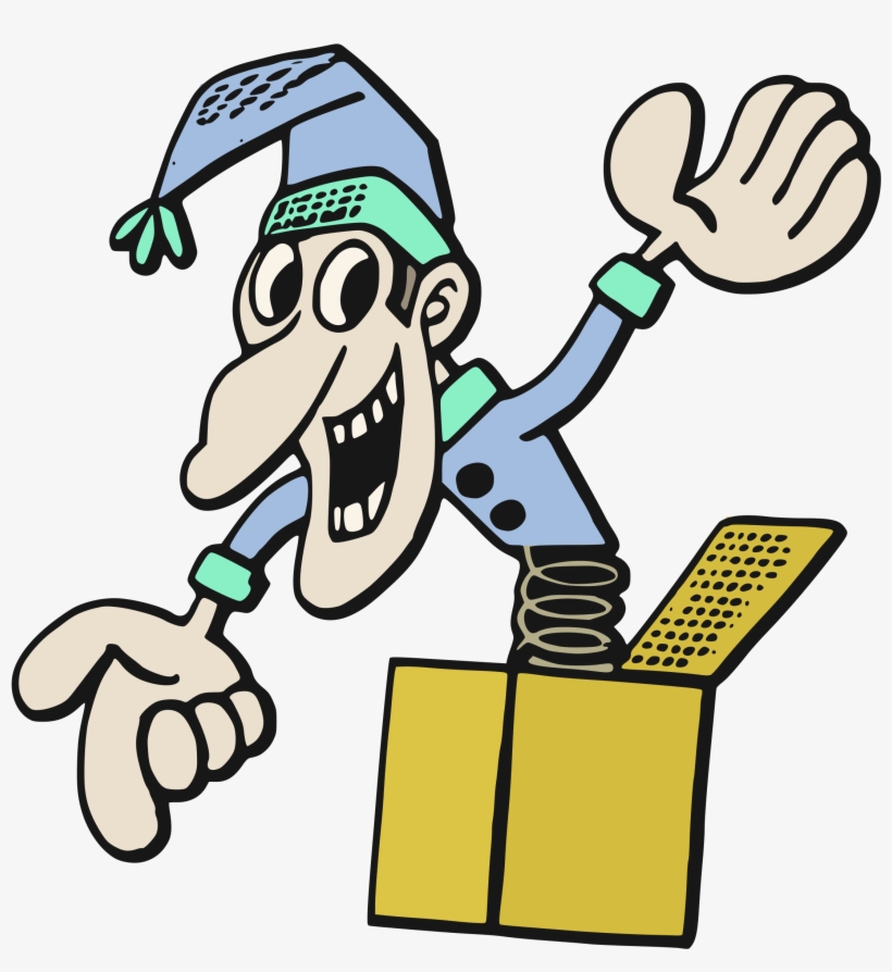 Jack In The Box Colour - Jack In The Box Clipart Black And White, transparent png