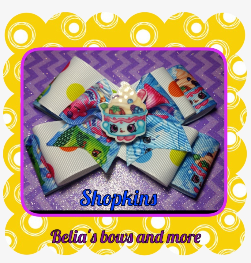 Cupcake Shopkins 5" Hairbow - Masquerade Ball, transparent png