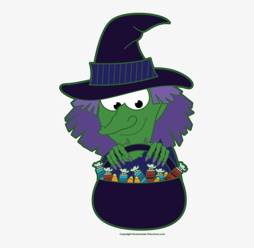 Free Clip Art Witch Clipart Image - Candy Witch Clipart, transparent png