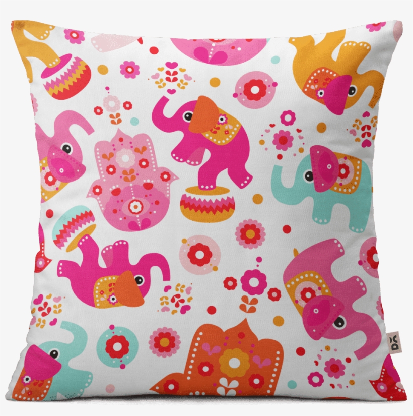Dailyobjects Elephant Circus 12" Cushion Cover Buy - Cushion, transparent png