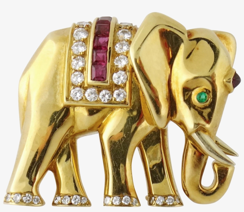 Cartier K Gold Diamond - Indian Elephant, transparent png