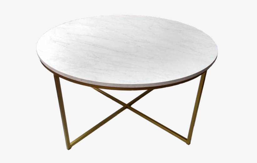 Wasser Gold And White Round Coffee Table - Coffee Table, transparent png