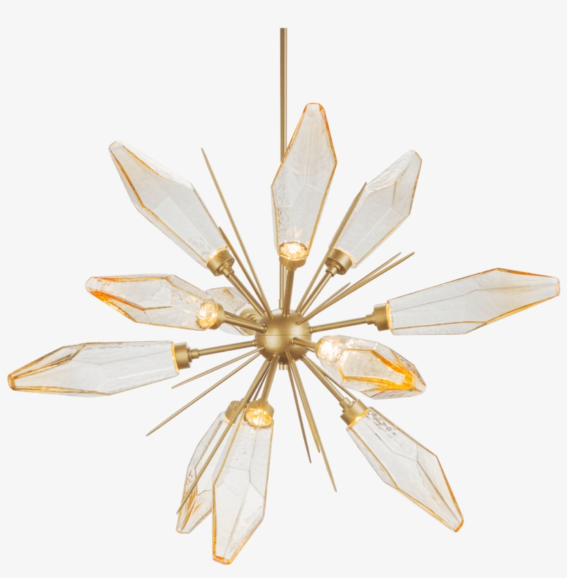 Rock Crystal Starburst Chandelier 38″d - Chandelier, transparent png