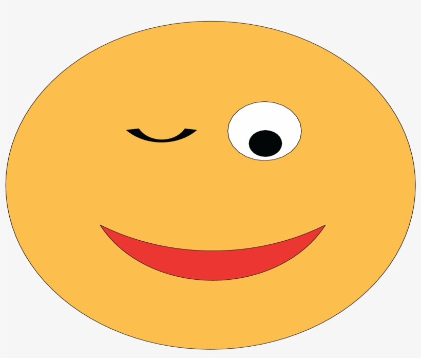 Emoji Wink, 100 Cm - Smiley, transparent png
