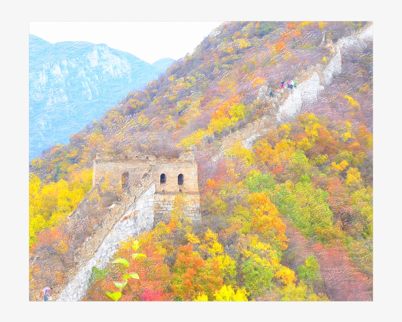 Great Wall Of China Autumn Day - Mountain, transparent png