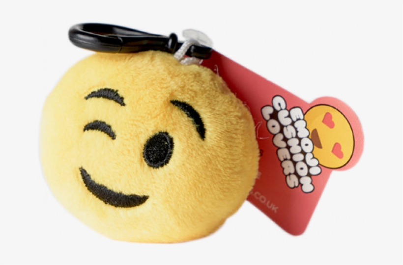 Emoji Keyring - Wink Wink - Smiley, transparent png