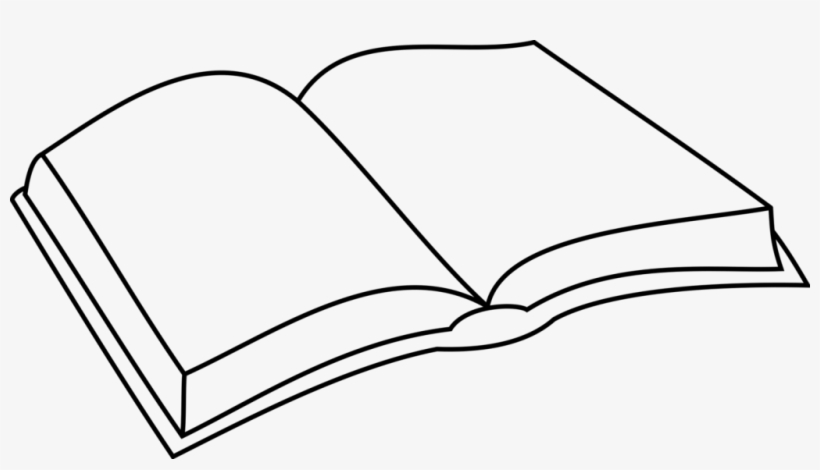 Large Size Of Coloring Pages - Simple Open Book Drawing, transparent png