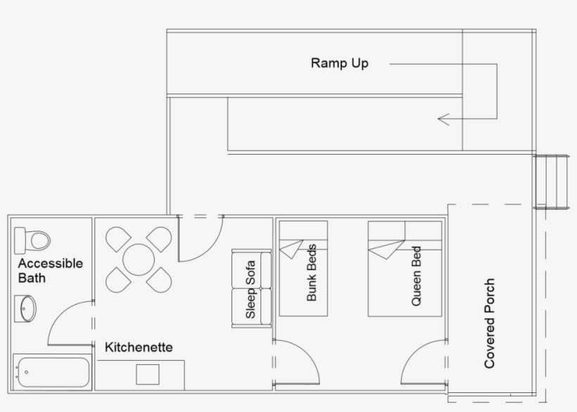 Barrier Free Waterfront Cottage - Diagram, transparent png