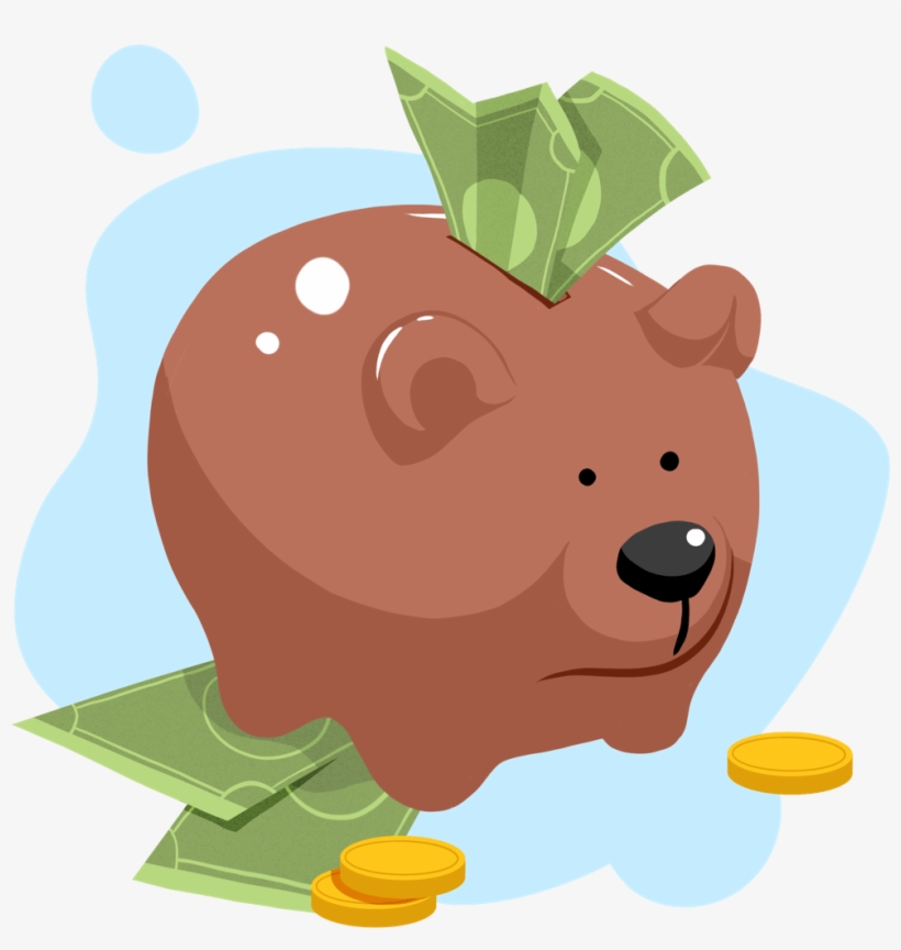 Bear Market Cash - Cartoon, transparent png