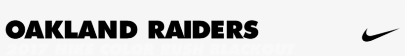 2018 Oakland Raiders Color Rush Blackout On Pantone - Oakland Raiders Font, transparent png