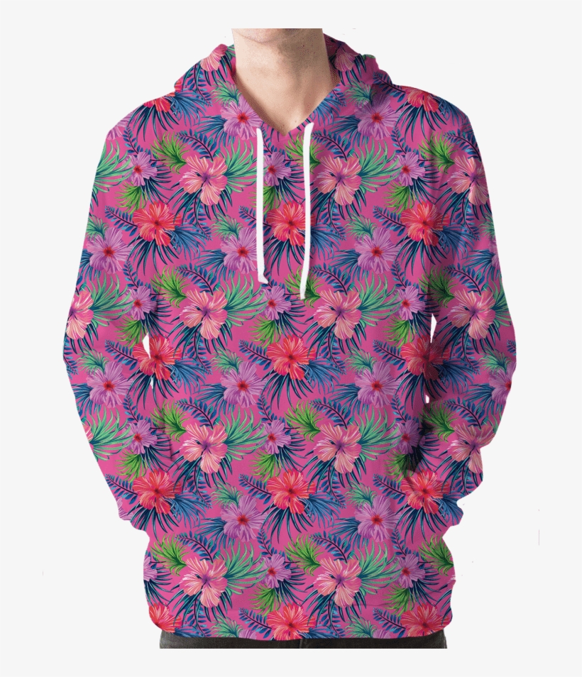 Vaporwave Flower Sweater - Sweatshirt, transparent png