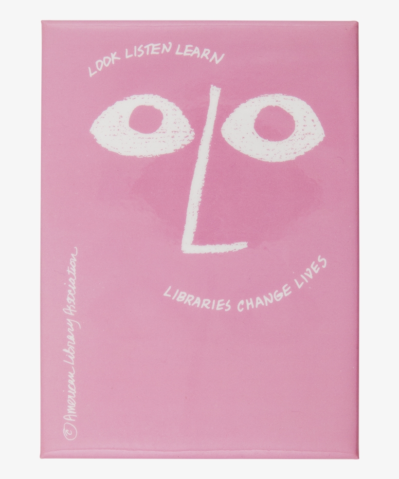 Libraries Change Lives Pink Smileys Button Museum - Poster, transparent png