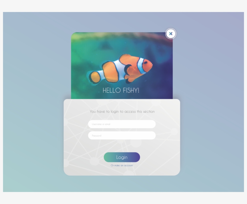 Login Pop-up Window "hello Fishy " Blending Modes Webdeveloper - Operating System, transparent png