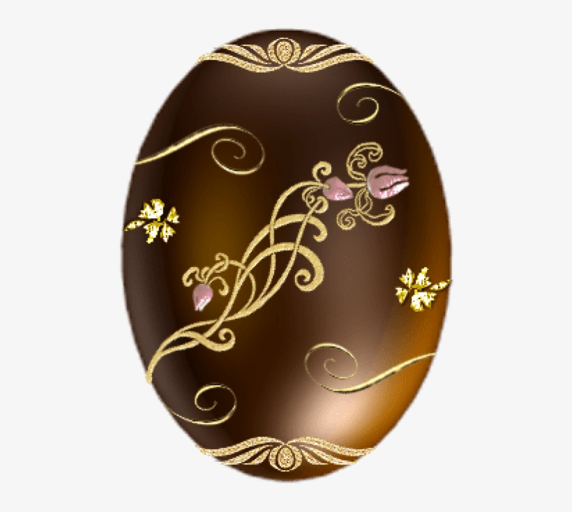 Free Png Download Easter Choco Egg With Gold Ornaments - Easter, transparent png