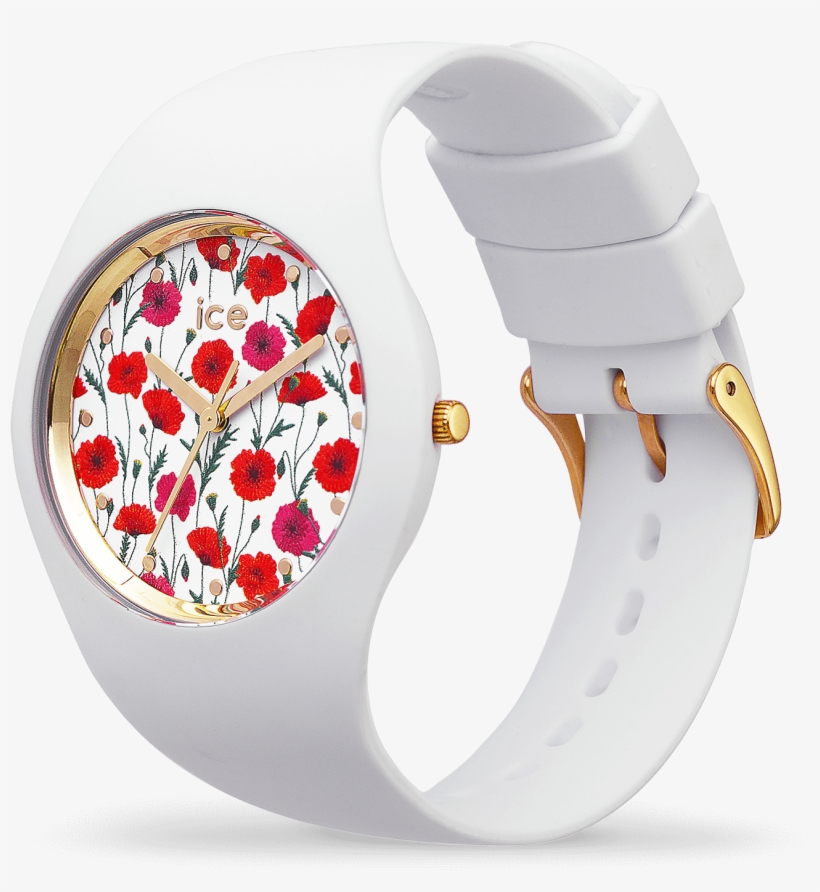 Ice Flower - White Poppy - Ice Watch, transparent png