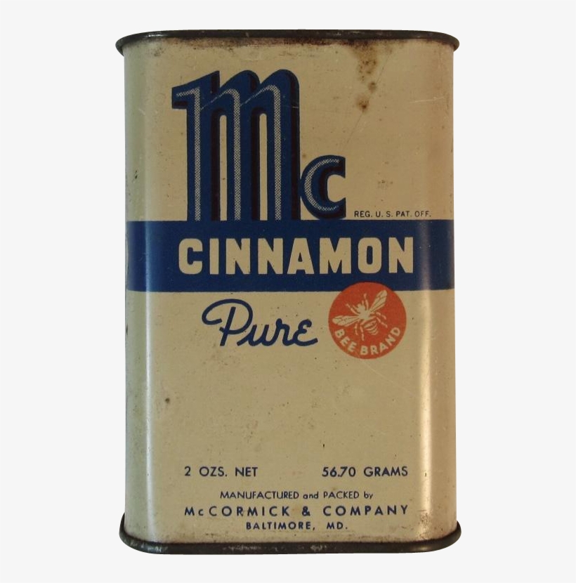 Mccormick Bee Brand Cinnamon Spice Tin Spice Tins, - Vintage Cinnamon Spice Tin, transparent png