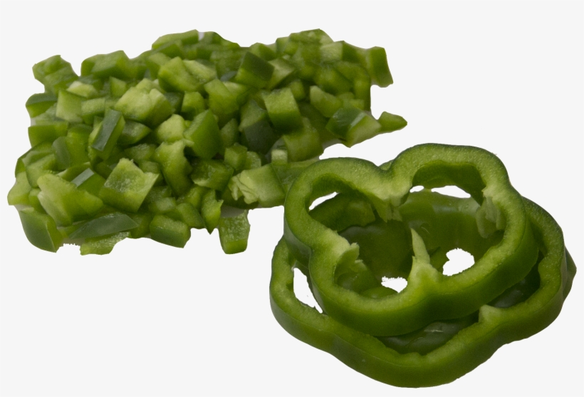 Chopped Pepper - Green Bell Pepper, transparent png