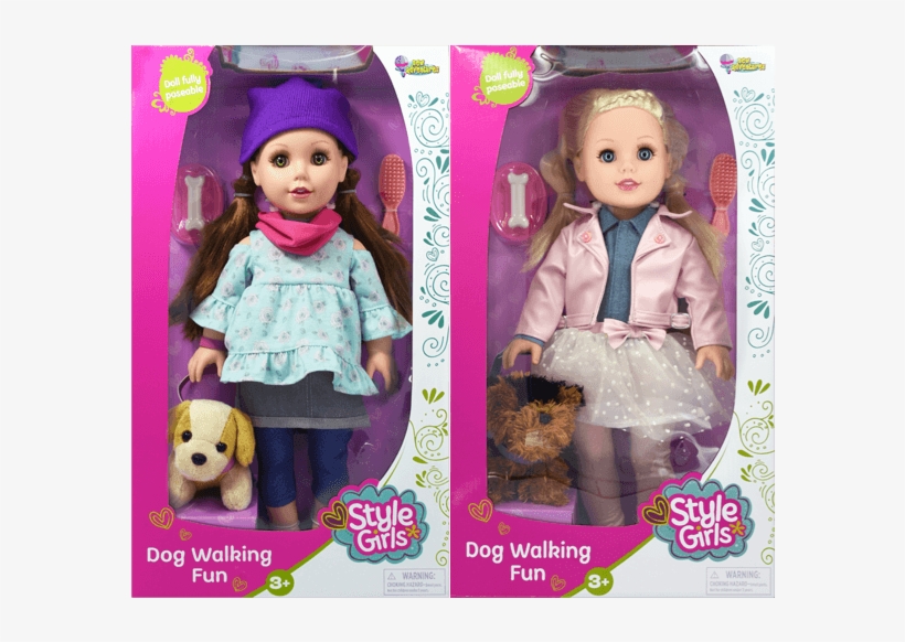 Back - Style Girls Dog Walking Fun, transparent png