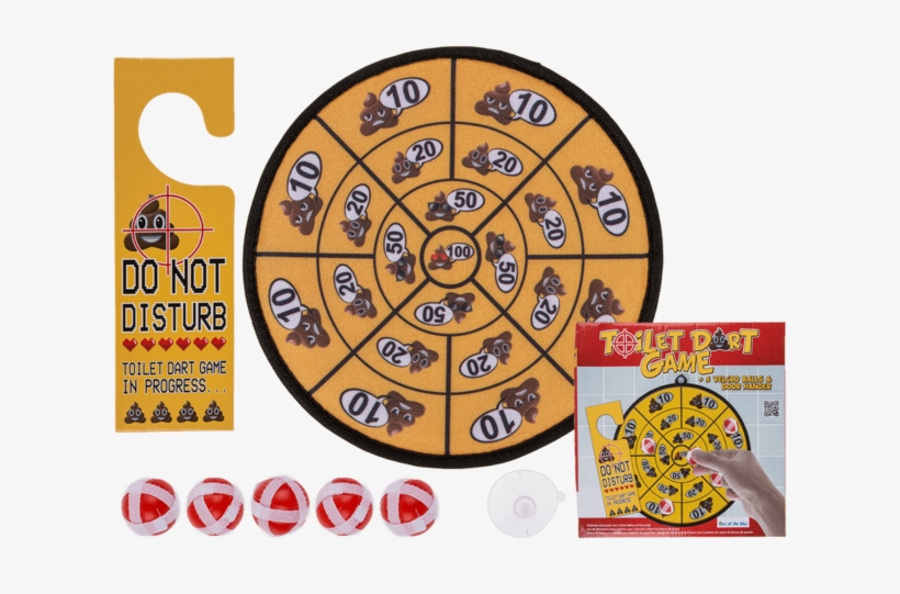 Toilet Dart Game 5 X Velcro Balls And Door Hanger Secret - Toilet Dart, transparent png
