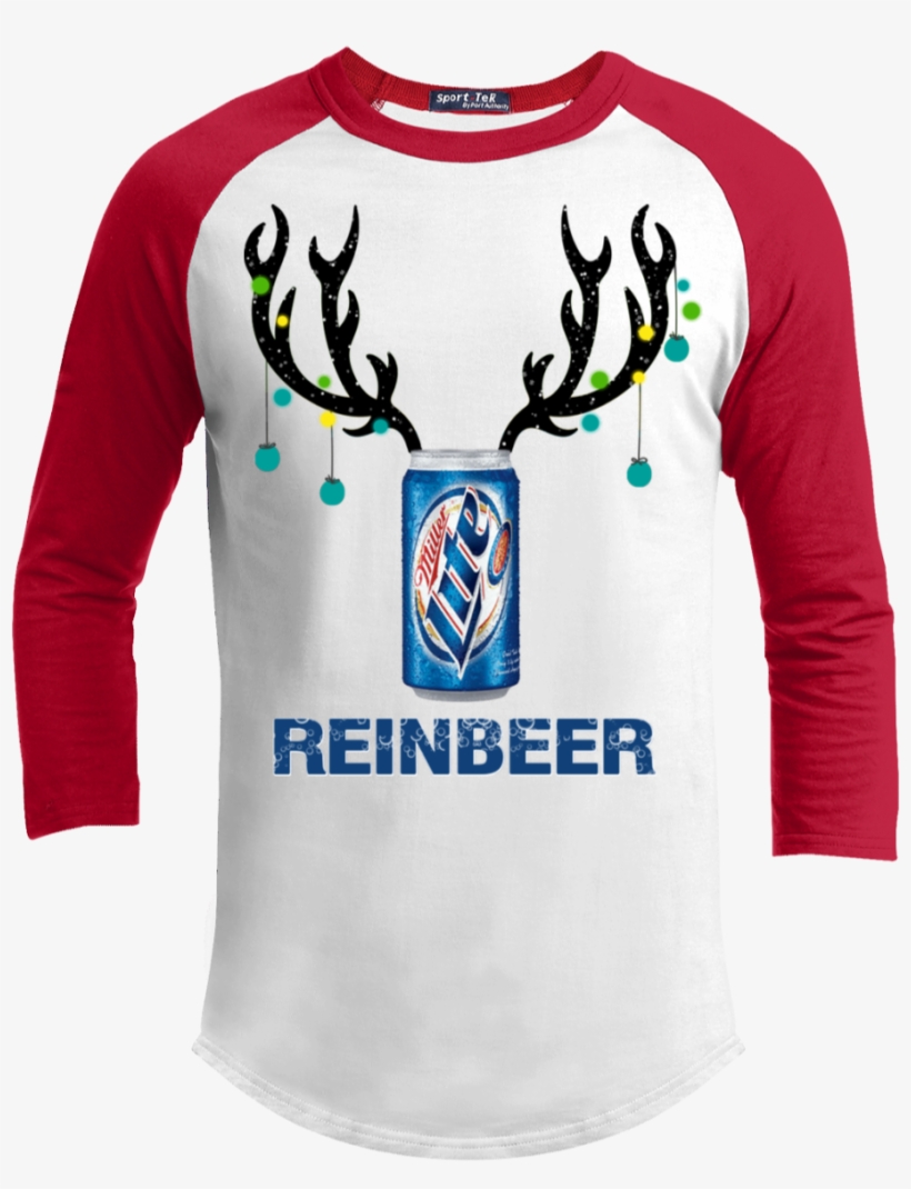 Miller Lite Reinbeer Funny Beer Reindeer Christmas - Bud Light Christmas Shirt, transparent png