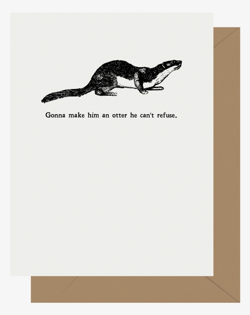 Make Him An Otter He Can't Refuse The Godfather - Otter Godfather, transparent png