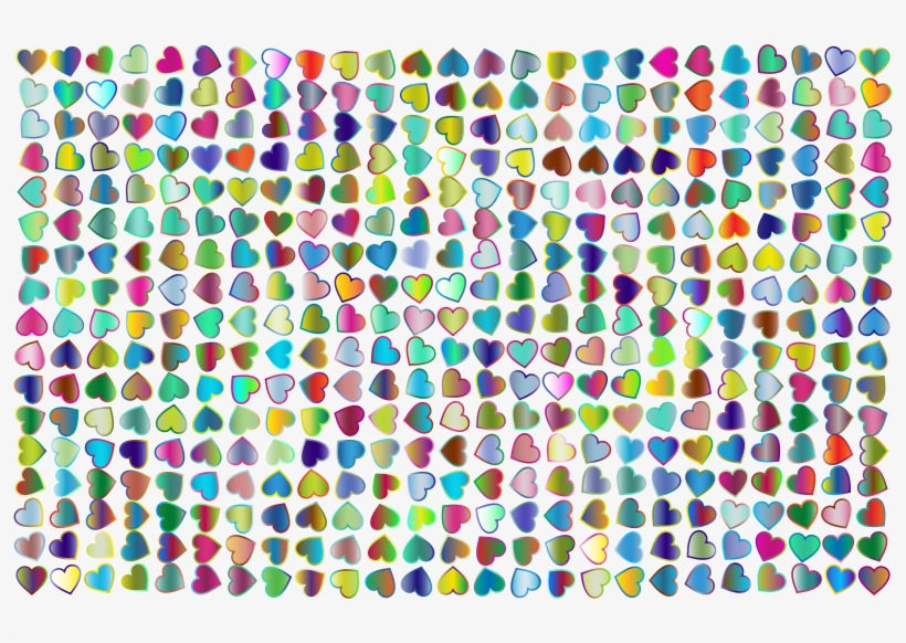 Stylized Hearts Background Prismatic No Bg - Habbo Badge Codes Queen, transparent png