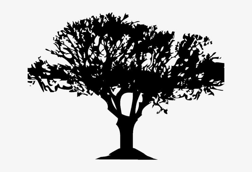 Bush Clipart Bunch Tree - Silhouette, transparent png