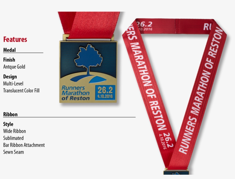 Red Colored Neck Ribbon For Running Medals - Neck Ribbons For Medals, transparent png
