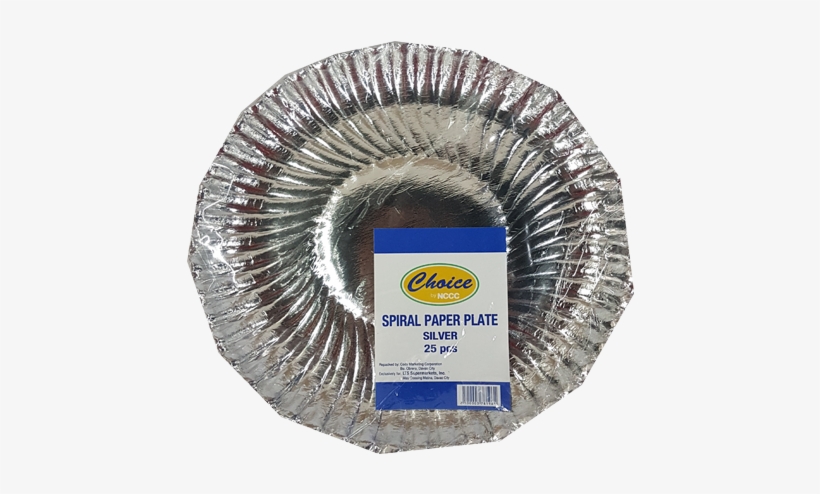 Choice Spiral Paper Plate Silver 25s Choice Spiral - Cable, transparent png