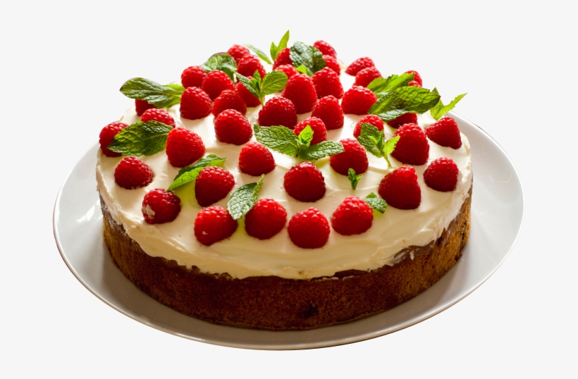 Bolos E Tortas - Cakes With Mint Raspberries, transparent png