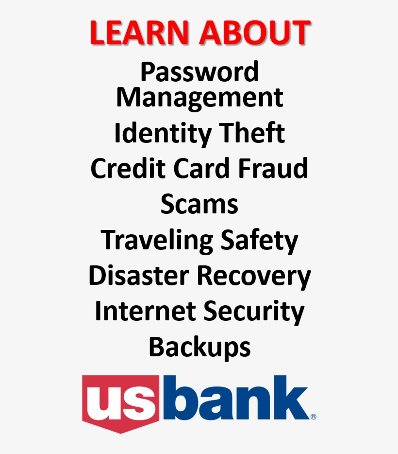 Digital Security Class With Us Bank - Us Bank, transparent png