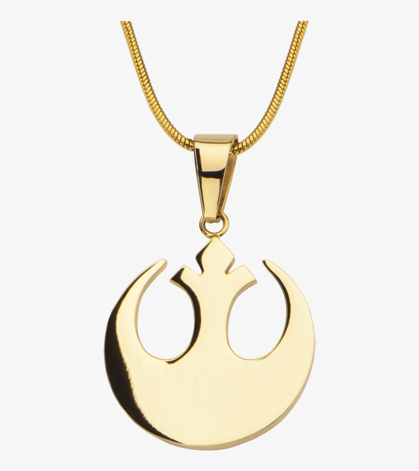 Rebel Alliance Gold Pendant With Chain - Locket, transparent png