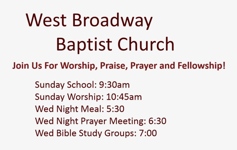West Broadway Church - Number, transparent png