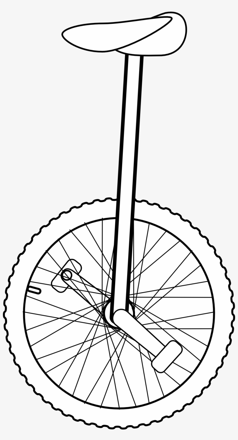 Unicycle Coloring Image - Unicycle, transparent png
