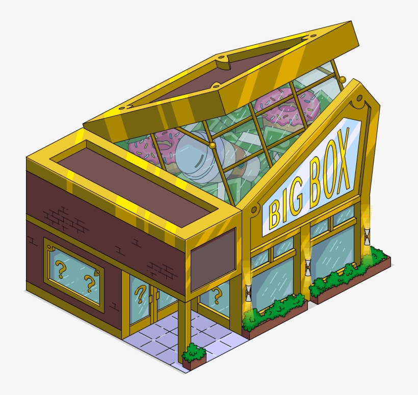 Your Gateway To "free" Donuts - Big Box The Simpsons Tapped Out, transparent png