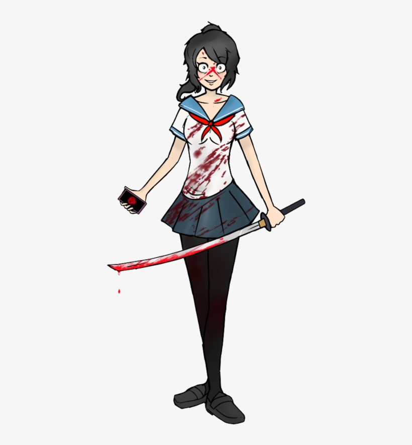 Yandere Simulator Transparent Transparent Background - Transparent Yandere Simulator Yandere Chan, transparent png