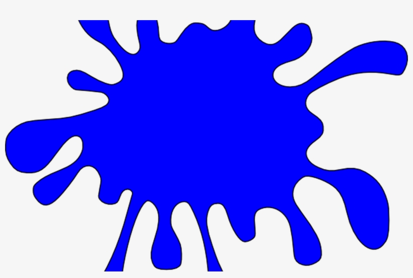 Dark Blue Splash Clip Art At Clkercom Vector Clip Art - Blue Paint Splatter Clipart, transparent png