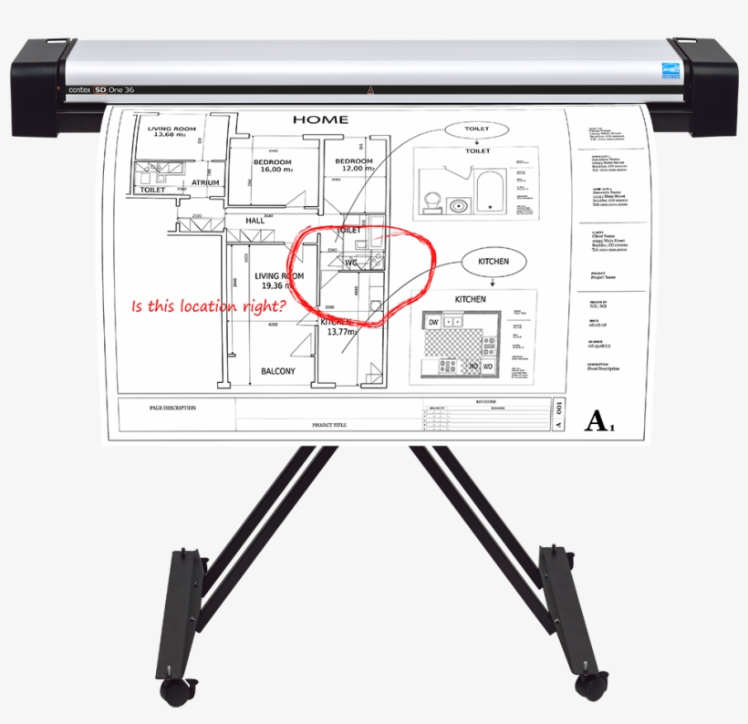 First True Desktop Wide Format Scanner - Technical Drawing, transparent png