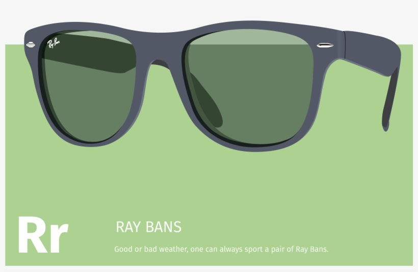 Illustration Of A Ray Ban Wayfarer Pair Of Sunglasses - Parallel, transparent png