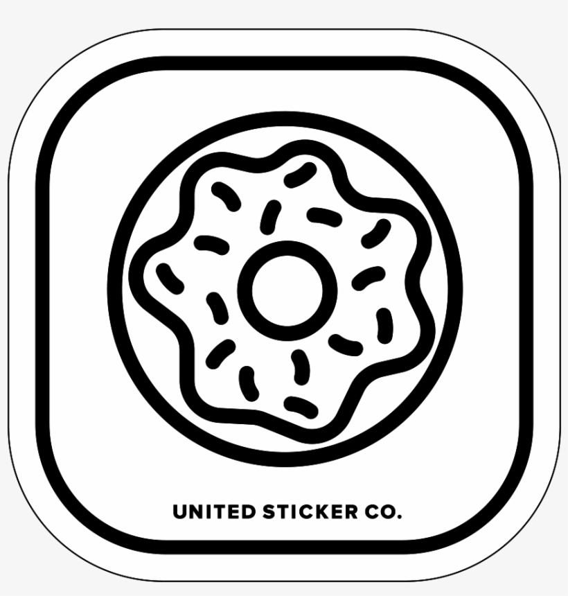 Doughnut Icon Badge Sticker - Circle, transparent png
