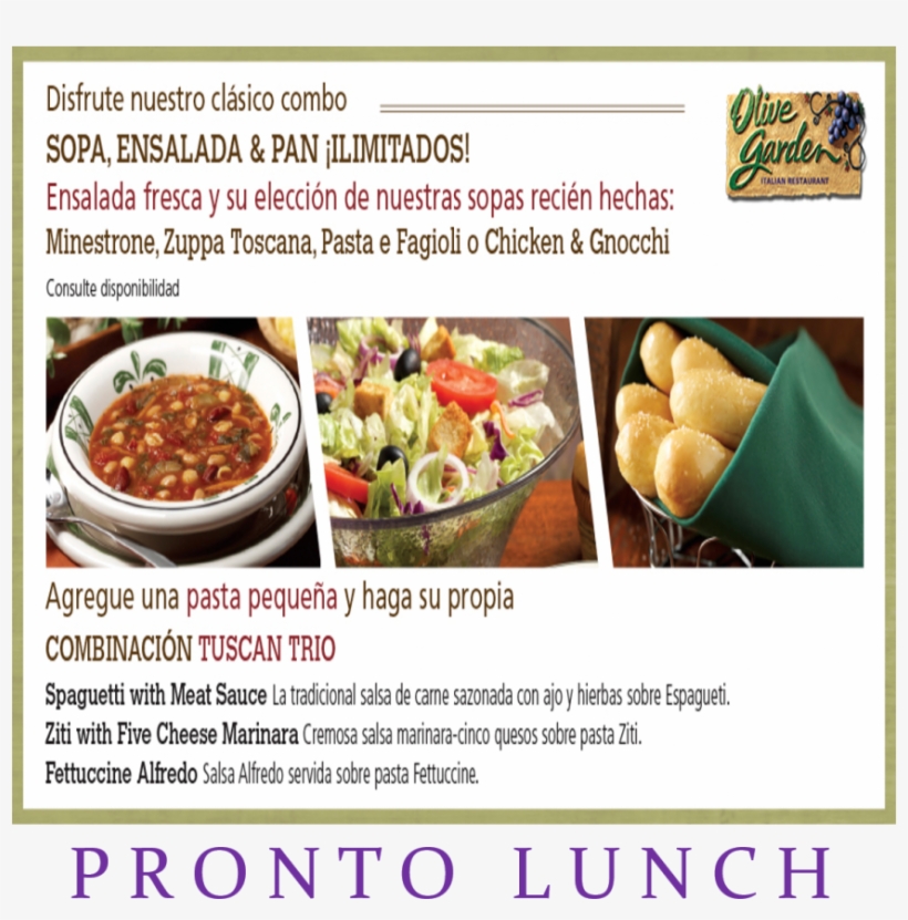 Http - //www - Olivegarden - Sv/pronto-lunch - Olive Garden Pronto Lunch, transparent png